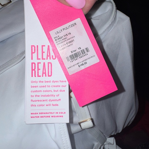 Lilly Pulitzer White Ruffled One-Piece Swimsuit - Picture 2 of 2